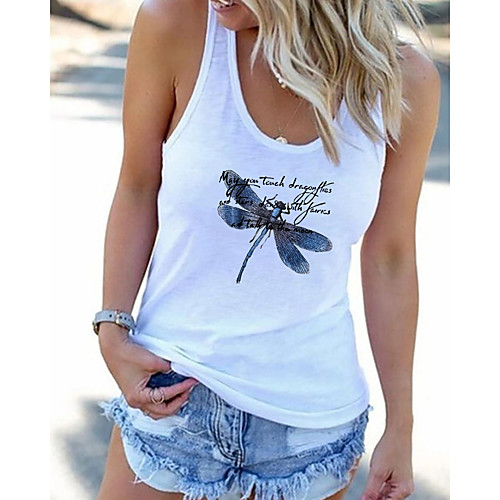 Women's Beach Tank Top Vest T shirt Letter Animal Print U Neck Basic Streetwear Tops White Gray
Women's Beach Tank Top Vest T shirt Letter Animal Print U Neck Basic Streetwear Tops White Gray