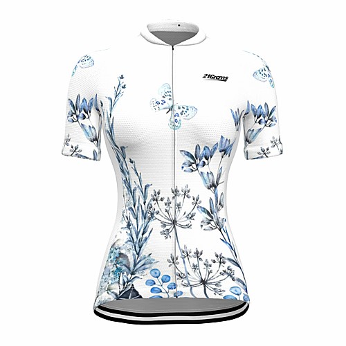 21Grams Women's Short Sleeve Cycling Jersey Summer Spandex White Floral Botanical Bike Top Mountain Bike MTB Road Bike Cycling Quick Dry Moisture Wicking Sports Clothing Apparel / Stretchy
21Grams Women's Short Sleeve Cycling Jersey Summer Spandex White Floral Botanical Bike Top Mountain Bike MTB Road Bike Cycling Quick Dry Moisture Wicking Sports Clothing Apparel / Stretchy