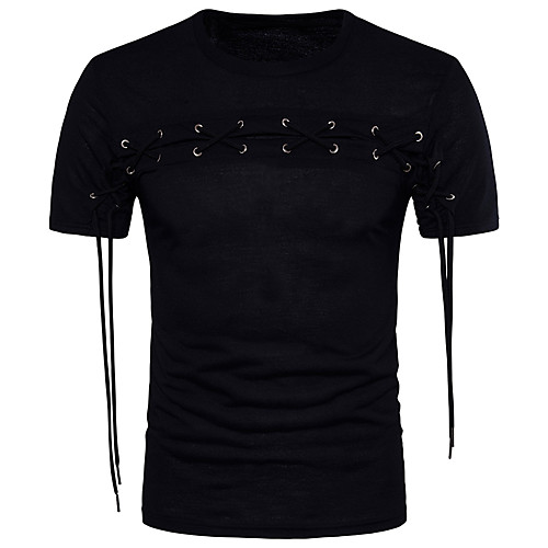Men's Tee T shirt Shirt Graphic Solid Color Plus Size Drawstring Short Sleeve Casual Tops Cotton Basic Designer Slim Fit Big and Tall Black
Men's Tee T shirt Shirt Graphic Solid Color Plus Size Drawstring Short Sleeve Casual Tops Cotton Basic Designer Slim Fit Big and Tall Black