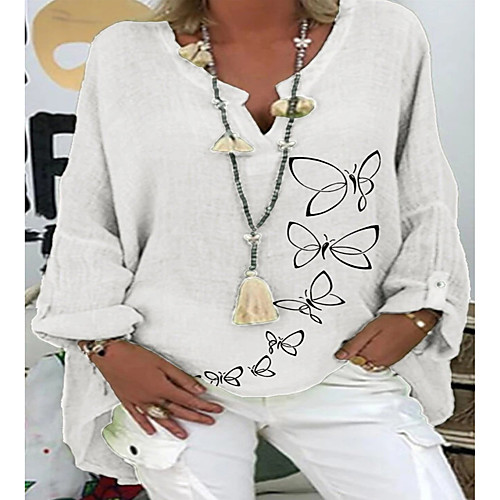 Women's Plus Size Tops Blouse Shirt Floral Print Long Sleeve V Neck Spring Summer White Purple Blushing Pink Big Size XL XXL 3XL 4XL 5XL
Women's Plus Size Tops Blouse Shirt Floral Print Long Sleeve V Neck Spring Summer White Purple Blushing Pink Big Size XL XXL 3XL 4XL 5XL