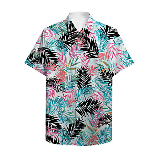 Men's Shirt 3D Print Leaves Plus Size 3D Print Button-Down Short Sleeve Casual Tops Casual Fashion Breathable Comfortable White / Sports
Men's Shirt 3D Print Leaves Plus Size 3D Print Button-Down Short Sleeve Casual Tops Casual Fashion Breathable Comfortable White / Sports