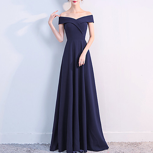 A-Line Minimalist Elegant Prom Formal Evening Dress Off Shoulder Short Sleeve Floor Length Stretch Fabric with Pleats 2021
A-Line Minimalist Elegant Prom Formal Evening Dress Off Shoulder Short Sleeve Floor Length Stretch Fabric with Pleats 2021