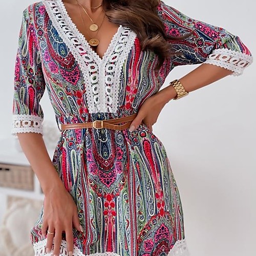 Women's A Line Dress Short Mini Dress Blue Yellow Red Half Sleeve Print Summer Casual 2021 S M L XL 2XL
Women's A Line Dress Short Mini Dress Blue Yellow Red Half Sleeve Print Summer Casual 2021 S M L XL 2XL