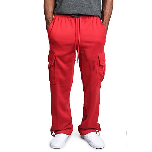 Men's Cargo Sports Loose Casual Pants Pants Solid Color Full Length Sporty White Light gray Black Dark Gray Red / Drawstring
Men's Cargo Sports Loose Casual Pants Pants Solid Color Full Length Sporty White Light gray Black Dark Gray Red / Drawstring