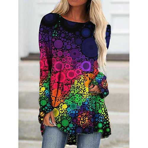 Women's Abstract Portrait T shirt Color Gradient Scenery Long Sleeve Print Round Neck Basic Tops Orange Rainbow
Women's Abstract Portrait T shirt Color Gradient Scenery Long Sleeve Print Round Neck Basic Tops Orange Rainbow
