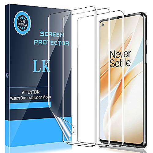 lk 3 pack screen protector compatible with oneplus 8 6.5-inch, ultrasonic fingerprint compatible, flexible tpu film hd transparent, case friendly
lk 3 pack screen protector compatible with oneplus 8 6.5-inch, ultrasonic fingerprint compatible, flexible tpu film hd transparent, case friendly