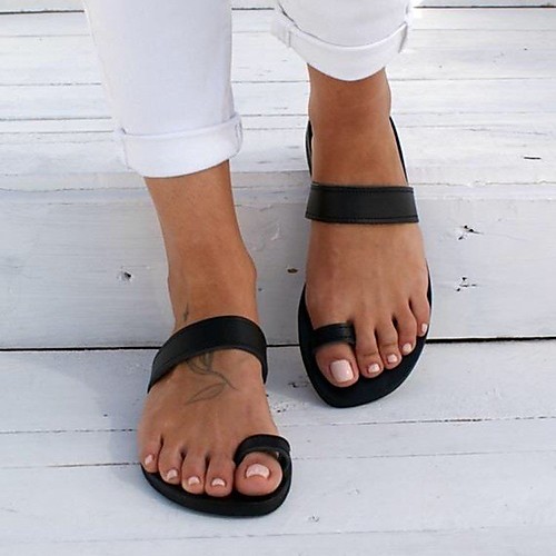 Women's Sandals Boho Bohemia Beach Flat Heel Round Toe PU Solid Colored White Black
Women's Sandals Boho Bohemia Beach Flat Heel Round Toe PU Solid Colored White Black