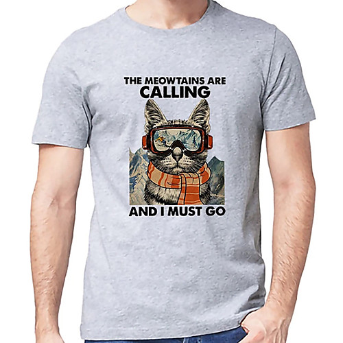 Men's Unisex Tee T shirt Hot Stamping Cat Graphic Prints Letter Plus Size Print Short Sleeve Casual Tops Cotton Basic Designer Big and Tall White Light gray
Men's Unisex Tee T shirt Hot Stamping Cat Graphic Prints Letter Plus Size Print Short Sleeve Casual Tops Cotton Basic Designer Big and Tall White Light gray