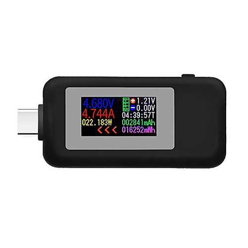 Current Voltage Monitor KWS-1902C Colorful Display Type-C Mobile Battery Charging Detector
Current Voltage Monitor KWS-1902C Colorful Display Type-C Mobile Battery Charging Detector