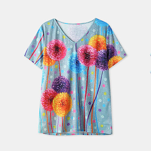 Women's Plus Size Tops T shirt Pattern Short Sleeve V Neck Photo Color Big Size L XL XXL 3XL 4XL
Women's Plus Size Tops T shirt Pattern Short Sleeve V Neck Photo Color Big Size L XL XXL 3XL 4XL