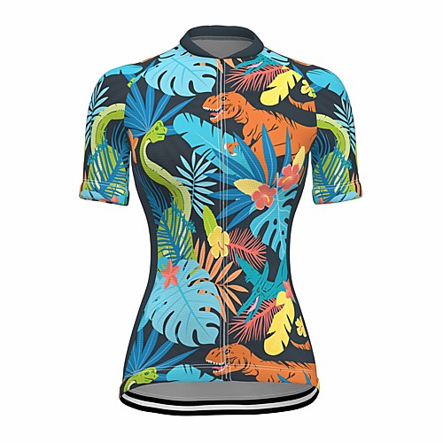 21Grams Women's Short Sleeve Cycling Jersey Summer Spandex Polyester Blue 3D Tropical Flowers Animal Bike Jersey Top Mountain Bike MTB Road Bike Cycling Quick Dry Moisture Wicking Breathable Sports
21Grams Women's Short Sleeve Cycling Jersey Summer Spandex Polyester Blue 3D Tropical Flowers Animal Bike Jersey Top Mountain Bike MTB Road Bike Cycling Quick Dry Moisture Wicking Breathable Sports