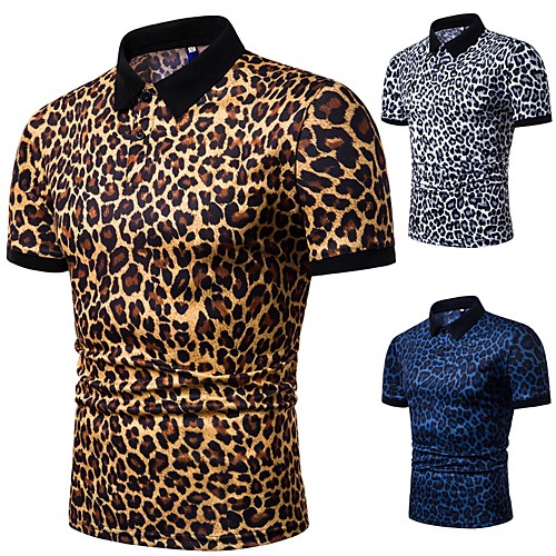 Men's Golf Shirt Tennis Shirt Cheetah Print Button-Down Short Sleeve Street Tops Cotton Business Casual Comfortable Yellow White Navy Blue
Men's Golf Shirt Tennis Shirt Cheetah Print Button-Down Short Sleeve Street Tops Cotton Business Casual Comfortable Yellow White Navy Blue