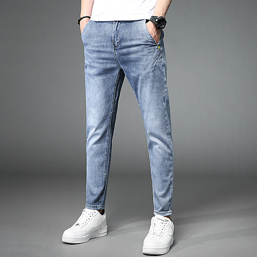 Men's Stylish Sporty Casual / Sporty Streetwear Comfort Daily Sports Pants Jeans Trousers Pants Solid Color Full Length Pocket Blue Grey
Men's Stylish Sporty Casual / Sporty Streetwear Comfort Daily Sports Pants Jeans Trousers Pants Solid Color Full Length Pocket Blue Grey