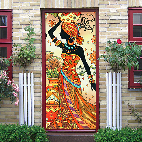 2pcs Self-adhesive Creative African Girl Door Stickers For Living Room Diy Decoration Home Waterproof Wall Stickers
2pcs Self-adhesive Creative African Girl Door Stickers For Living Room Diy Decoration Home Waterproof Wall Stickers