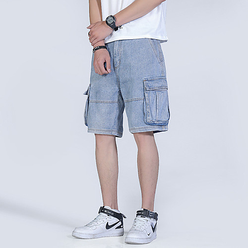 Men's Stylish Sporty Casual / Sporty Streetwear Comfort Daily Sports Jeans Shorts Bermuda shorts Pants Solid Color Short Pocket Light Blue
Men's Stylish Sporty Casual / Sporty Streetwear Comfort Daily Sports Jeans Shorts Bermuda shorts Pants Solid Color Short Pocket Light Blue