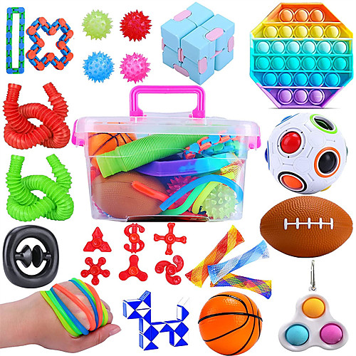 29 Pack Sensory Fidget Toy Packs, Stress Relief Fidget Hand Toys for Adults and Kids, Sensory Fidget Toys Set and Squeeze Widget for Relaxing Therapy - Perfect for ADHD and Anxiety Autism
29 Pack Sensory Fidget Toy Packs, Stress Relief Fidget Hand Toys for Adults and Kids, Sensory Fidget Toys Set and Squeeze Widget for Relaxing Therapy - Perfect for ADHD and Anxiety Autism