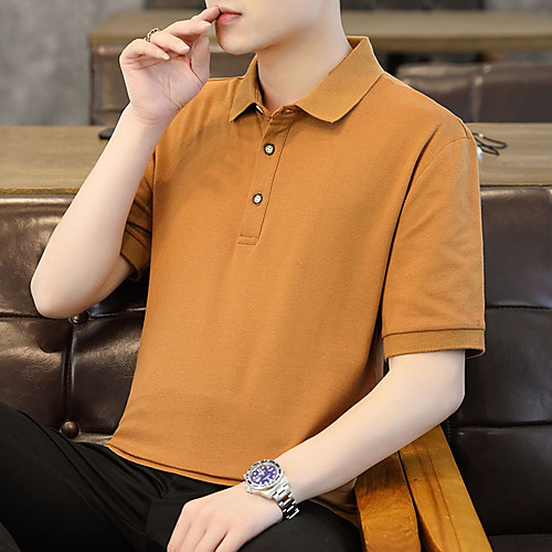 Men's Golf Shirt Solid Color Short Sleeve Going out Tops Casual White Black Khaki
Men's Golf Shirt Solid Color Short Sleeve Going out Tops Casual White Black Khaki