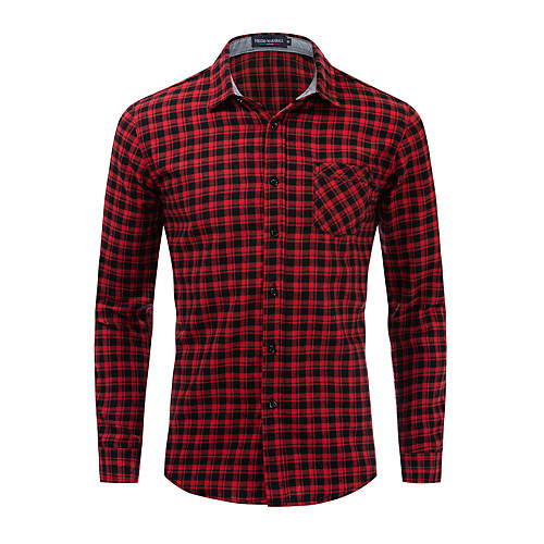 Men's Shirt Lattice Button-Down Long Sleeve Casual Tops 100% Cotton Lightweight Casual Fashion Breathable Red
Men's Shirt Lattice Button-Down Long Sleeve Casual Tops 100% Cotton Lightweight Casual Fashion Breathable Red