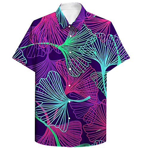 Men's Shirt 3D Print Floral Linear Plus Size 3D Print Button-Down Short Sleeve Casual Tops Casual Fashion Breathable Comfortable Rainbow / Sports
Men's Shirt 3D Print Floral Linear Plus Size 3D Print Button-Down Short Sleeve Casual Tops Casual Fashion Breathable Comfortable Rainbow / Sports