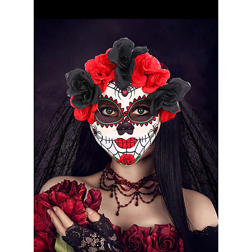 Witch Adults' Women's Horror Halloween Halloween Carnival Day of the Dead Festival / Holiday Other Material Purple / Red / Red Women's Easy Carnival Costumes Lolita / Mask
Witch Adults' Women's Horror Halloween Halloween Carnival Day of the Dead Festival / Holiday Other Material Purple / Red / Red Women's Easy Carnival Costumes Lolita / Mask