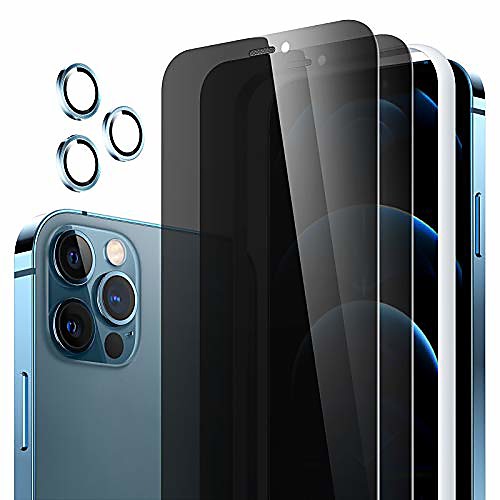 meifigno 2 pack privacy screen protector designed for iphone 12 pro max 6.7 inch edge to edge dustproof 9h hardness shatterproof tempered glass film with 1 pack (3pcs) separated camera lens protectors
meifigno 2 pack privacy screen protector designed for iphone 12 pro max 6.7 inch edge to edge dustproof 9h hardness shatterproof tempered glass film with 1 pack (3pcs) separated camera lens protectors
