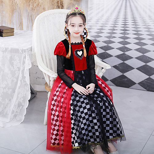 Princess Queen of Hearts Cosplay Costume Costume Girls' Movie Cosplay Vintage Halloween Red Dress Christmas Halloween Children's Day Polyester / Cotton
Princess Queen of Hearts Cosplay Costume Costume Girls' Movie Cosplay Vintage Halloween Red Dress Christmas Halloween Children's Day Polyester / Cotton