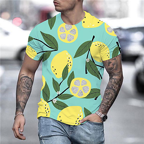 Men's Tee T shirt Shirt 3D Print Graphic Prints Lemon Print Short Sleeve Daily Tops Casual Designer Big and Tall Green
Men's Tee T shirt Shirt 3D Print Graphic Prints Lemon Print Short Sleeve Daily Tops Casual Designer Big and Tall Green