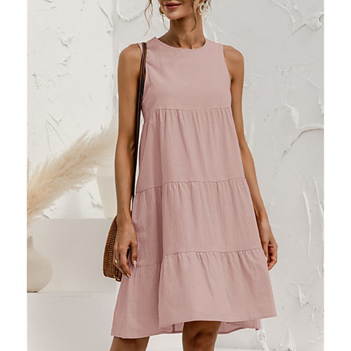 Women's A Line Dress Knee Length Dress Light Blue ArmyGreen Blushing Pink Gray Orange Black Sleeveless Solid Color Smocked Patchwork Spring Summer Round Neck Chic & Modern Casual 2021 S M L XL XXL
Women's A Line Dress Knee Length Dress Light Blue ArmyGreen Blushing Pink Gray Orange Black Sleeveless Solid Color Smocked Patchwork Spring Summer Round Neck Chic & Modern Casual 2021 S M L XL XXL