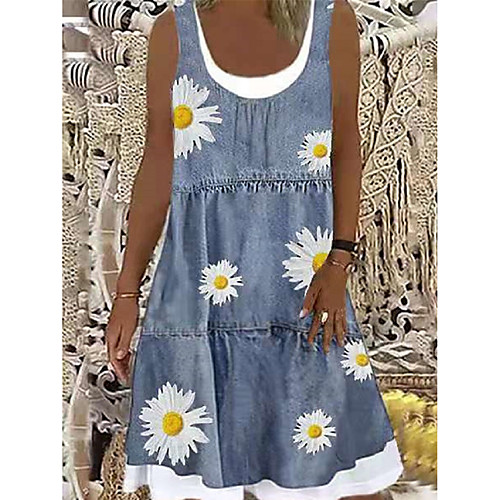 Women's A Line Dress Knee Length Dress Silver Sleeveless Floral Print Summer Boat Neck Elegant Casual Holiday 2021 S M L XL XXL 3XL
Women's A Line Dress Knee Length Dress Silver Sleeveless Floral Print Summer Boat Neck Elegant Casual Holiday 2021 S M L XL XXL 3XL