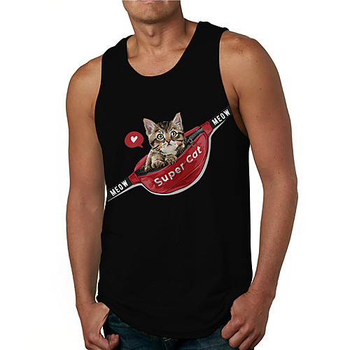Men's Tank Top Undershirt 3D Print Cat Graphic Prints Print Sleeveless Daily Tops Casual Designer Big and Tall White Blue Yellow
Men's Tank Top Undershirt 3D Print Cat Graphic Prints Print Sleeveless Daily Tops Casual Designer Big and Tall White Blue Yellow