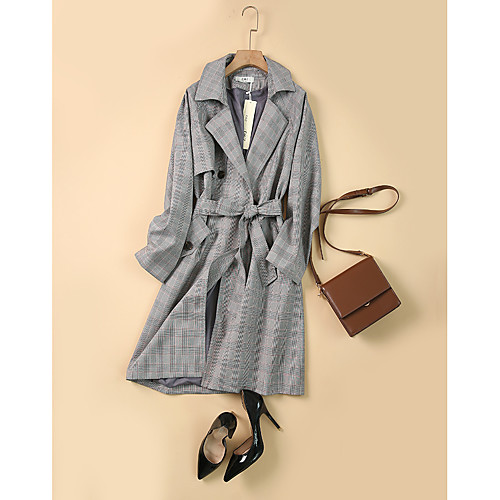 Women's Coat Office / Career Fall Spring Regular Coat Shirt Collar Regular Fit Casual Jacket Plaid / Check Classic Plaid / Cotton
Women's Coat Office / Career Fall Spring Regular Coat Shirt Collar Regular Fit Casual Jacket Plaid / Check Classic Plaid / Cotton