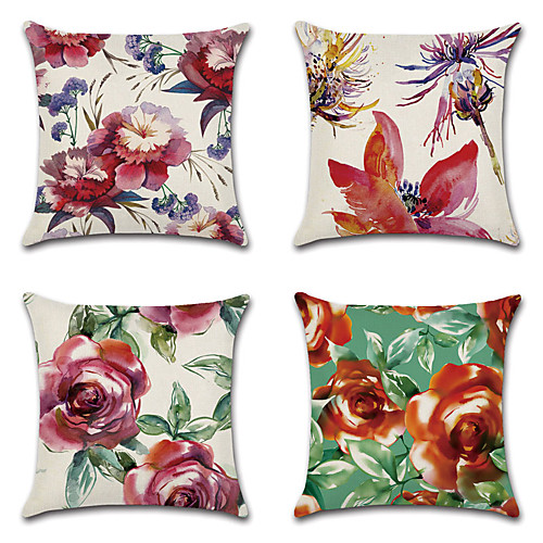 Floral Double Side Cushion Cover 4PC Soft Decorative Square Throw Pillow Cover Cushion Case Pillowcase for Bedroom Livingroom Superior Quality Machine Washable Outdoor Cushion for Sofa Couch Bed Chair
Floral Double Side Cushion Cover 4PC Soft Decorative Square Throw Pillow Cover Cushion Case Pillowcase for Bedroom Livingroom Superior Quality Machine Washable Outdoor Cushion for Sofa Couch Bed Chair