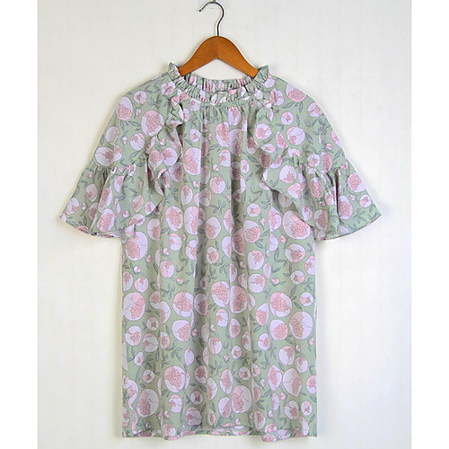 Women's Plus Size Tops Blouse Floral Ruffle Print Short Sleeve Crewneck Green Big Size XL XXL 3XL 4XL
Women's Plus Size Tops Blouse Floral Ruffle Print Short Sleeve Crewneck Green Big Size XL XXL 3XL 4XL