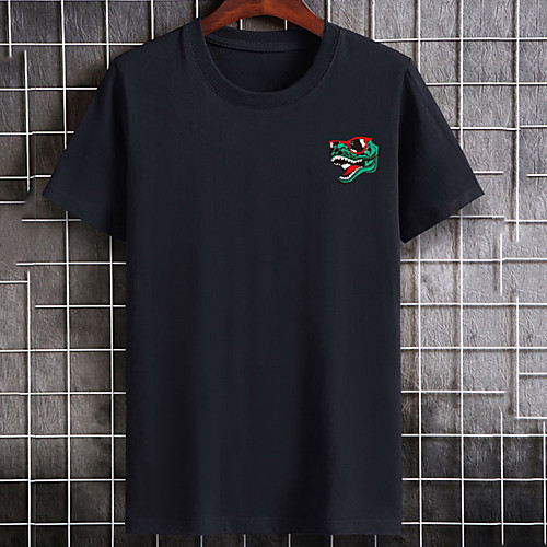 Men's Unisex Tee T shirt Hot Stamping Graphic Prints Dinosaur Plus Size Print Short Sleeve Casual Tops Cotton Basic Fashion Designer Big and Tall Round Neck White Black / Summer
Men's Unisex Tee T shirt Hot Stamping Graphic Prints Dinosaur Plus Size Print Short Sleeve Casual Tops Cotton Basic Fashion Designer Big and Tall Round Neck White Black / Summer