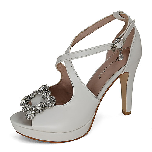 Women's Wedding Shoes High Heel Open Toe Wedding Sandals Party Wedding Faux Leather Rhinestone Solid Colored White
Women's Wedding Shoes High Heel Open Toe Wedding Sandals Party Wedding Faux Leather Rhinestone Solid Colored White