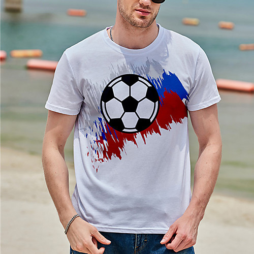 Men's Tee T shirt Shirt Hot Stamping Graphic Prints Football Print Short Sleeve Casual Tops Cotton Basic Designer Big and Tall White
Men's Tee T shirt Shirt Hot Stamping Graphic Prints Football Print Short Sleeve Casual Tops Cotton Basic Designer Big and Tall White