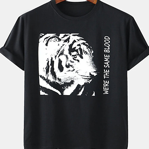 Men's Unisex Tee T shirt Hot Stamping Tiger Letter Plus Size Print Short Sleeve Casual Tops Cotton Basic Designer Big and Tall White Black
Men's Unisex Tee T shirt Hot Stamping Tiger Letter Plus Size Print Short Sleeve Casual Tops Cotton Basic Designer Big and Tall White Black