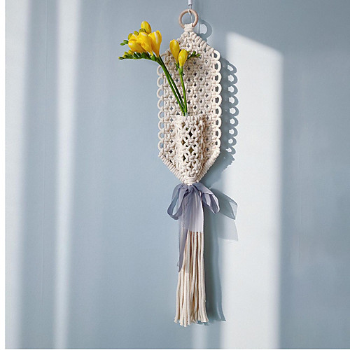 1pc Hand Woven Macrame Tapestry Plant Hanger Holder Bohemian Boho Wall Hanging Ornament Art Decor Home Bedroom Living Room Decoration Nordic Handmade Tassel Cotton
1pc Hand Woven Macrame Tapestry Plant Hanger Holder Bohemian Boho Wall Hanging Ornament Art Decor Home Bedroom Living Room Decoration Nordic Handmade Tassel Cotton