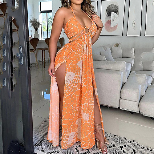Women's Sheath Dress Maxi long Dress Blue Yellow Orange Sleeveless Pattern Summer Casual 2021 S M L XL
Women's Sheath Dress Maxi long Dress Blue Yellow Orange Sleeveless Pattern Summer Casual 2021 S M L XL