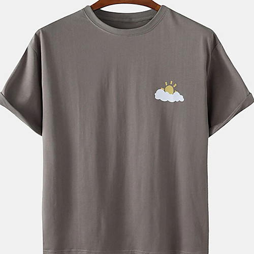 Men's Unisex Tee T shirt Hot Stamping Sun Clouds Plus Size Print Short Sleeve Casual Tops Cotton Basic Designer Big and Tall Light gray Black
Men's Unisex Tee T shirt Hot Stamping Sun Clouds Plus Size Print Short Sleeve Casual Tops Cotton Basic Designer Big and Tall Light gray Black