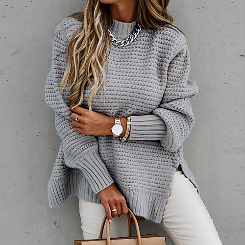 Women's Stylish Asymmetric Hem Solid Color Pullover Long Sleeve Sweater Cardigans Turtleneck Fall Winter Red Black Khaki
Women's Stylish Asymmetric Hem Solid Color Pullover Long Sleeve Sweater Cardigans Turtleneck Fall Winter Red Black Khaki