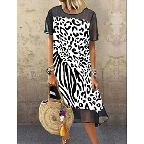 Women's A Line Dress Knee Length Dress White Short Sleeve Pattern Summer Casual 2021 S M L XL XXL XXXL
Women's A Line Dress Knee Length Dress White Short Sleeve Pattern Summer Casual 2021 S M L XL XXL XXXL