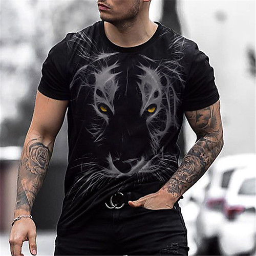 Men's Tee T shirt Shirt 3D Print Graphic Lion Plus Size Short Sleeve Casual Tops Basic Designer Slim Fit Big and Tall Black
Men's Tee T shirt Shirt 3D Print Graphic Lion Plus Size Short Sleeve Casual Tops Basic Designer Slim Fit Big and Tall Black