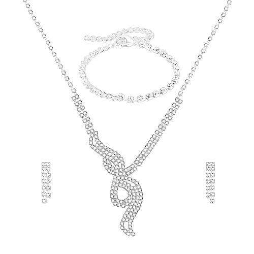 Women's Jewelry Set Bridal Jewelry Sets Luxury Rhinestone Earrings Jewelry White For Wedding Anniversary Party Evening Engagement Prom
Women's Jewelry Set Bridal Jewelry Sets Luxury Rhinestone Earrings Jewelry White For Wedding Anniversary Party Evening Engagement Prom