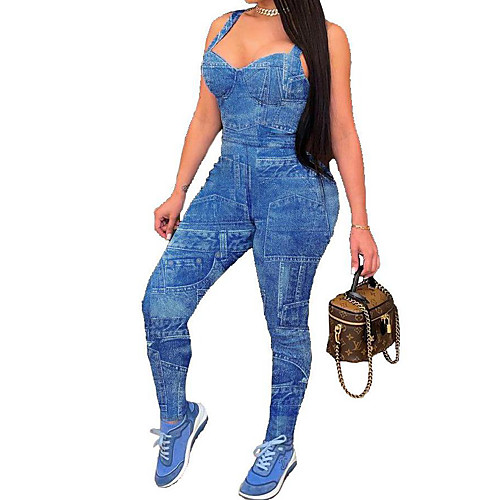 h3678 amazon independent station spring and summer new european and american women's fashion suspenders imitation denim print jumpsuit
h3678 amazon independent station spring and summer new european and american women's fashion suspenders imitation denim print jumpsuit