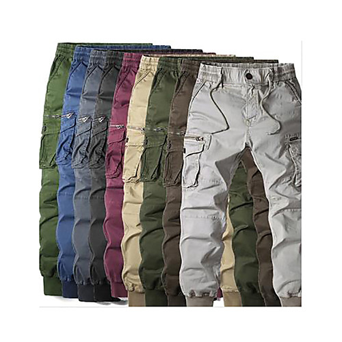 Men's Basic Outdoor Casual Daily Chinos Tactical Cargo Pants Solid Colored Full Length Patchwork Gray and light blue Wine Army Green Black Khaki
Men's Basic Outdoor Casual Daily Chinos Tactical Cargo Pants Solid Colored Full Length Patchwork Gray and light blue Wine Army Green Black Khaki
