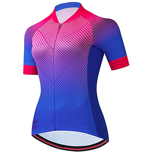 21Grams Women's Short Sleeve Cycling Jersey Summer Spandex Blue Stripes Gradient Bike Top Mountain Bike MTB Road Bike Cycling Sports Clothing Apparel / Stretchy / Athleisure
21Grams Women's Short Sleeve Cycling Jersey Summer Spandex Blue Stripes Gradient Bike Top Mountain Bike MTB Road Bike Cycling Sports Clothing Apparel / Stretchy / Athleisure