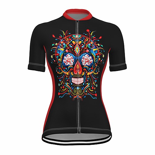 21Grams Women's Short Sleeve Cycling Jersey Summer Spandex Polyester Black Sugar Skull Skull Bike Jersey Top Mountain Bike MTB Road Bike Cycling Quick Dry Moisture Wicking Breathable Sports Clothing
21Grams Women's Short Sleeve Cycling Jersey Summer Spandex Polyester Black Sugar Skull Skull Bike Jersey Top Mountain Bike MTB Road Bike Cycling Quick Dry Moisture Wicking Breathable Sports Clothing