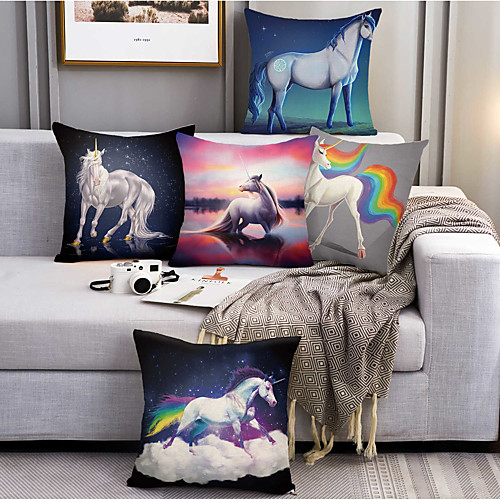 Unicorn Double Side Cushion Cover 5PC Soft Decorative Square Throw Pillow Cover Cushion Case Pillowcase for Bedroom Livingroom Superior Quality Machine Washable Outdoor Cushion for Sofa Couch Bed Chair
Unicorn Double Side Cushion Cover 5PC Soft Decorative Square Throw Pillow Cover Cushion Case Pillowcase for Bedroom Livingroom Superior Quality Machine Washable Outdoor Cushion for Sofa Couch Bed Chair