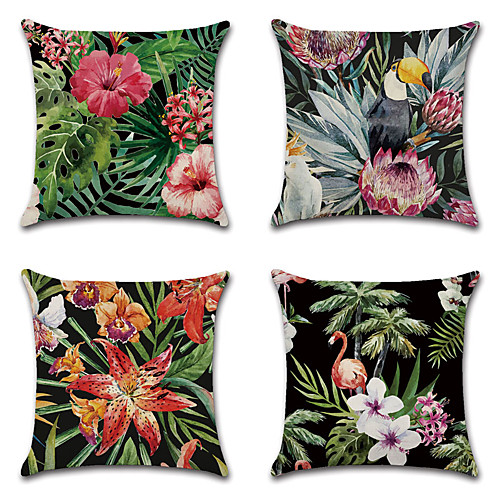Floral Tropical Double Side Cushion Cover 4PC Soft Decorative Square Throw Pillow Cover Cushion Case Pillowcase for Bedroom Livingroom Superior Quality Machine Washable Outdoor Cushion for Sofa Couch Bed Chair Green Red
Floral Tropical Double Side Cushion Cover 4PC Soft Decorative Square Throw Pillow Cover Cushion Case Pillowcase for Bedroom Livingroom Superior Quality Machine Washable Outdoor Cushion for Sofa Couch Bed Chair Green Red
